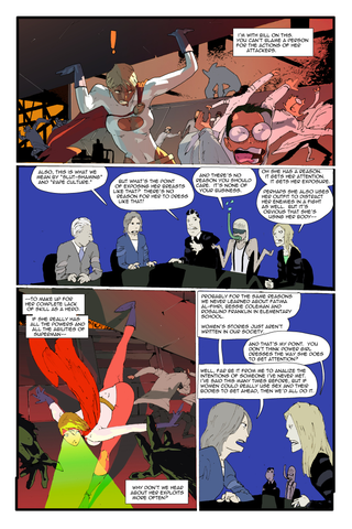 Illustration for article titled Pundits debate Power Girl's boob window